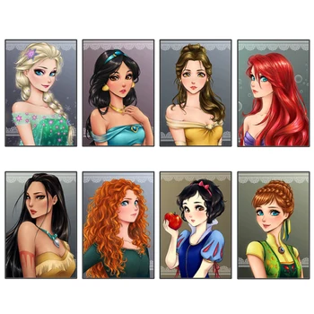 

3d Diy Full Diamond Painting Cross Stitch Embroidery Kits Princess Crystal Resin Mosaic Colorful Butterfly Snow Girl Gift Craft