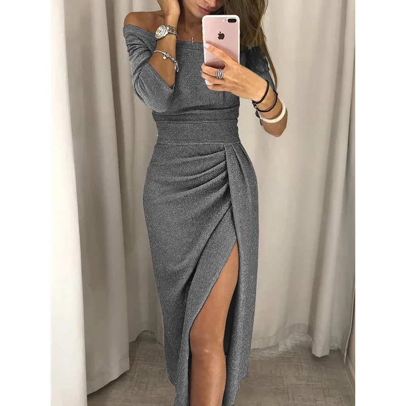 

Women Off Shoulder Summer Boho Maxi Dress Evening Party Sexy Beach Dresses Sundress