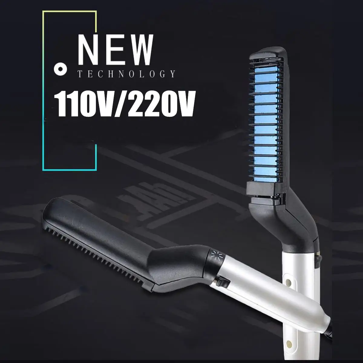 

Electric Men Comb Straightener Curling Quick Flat Iron Professional Hair Styler Curler Straightening Irons Combs Multifunction