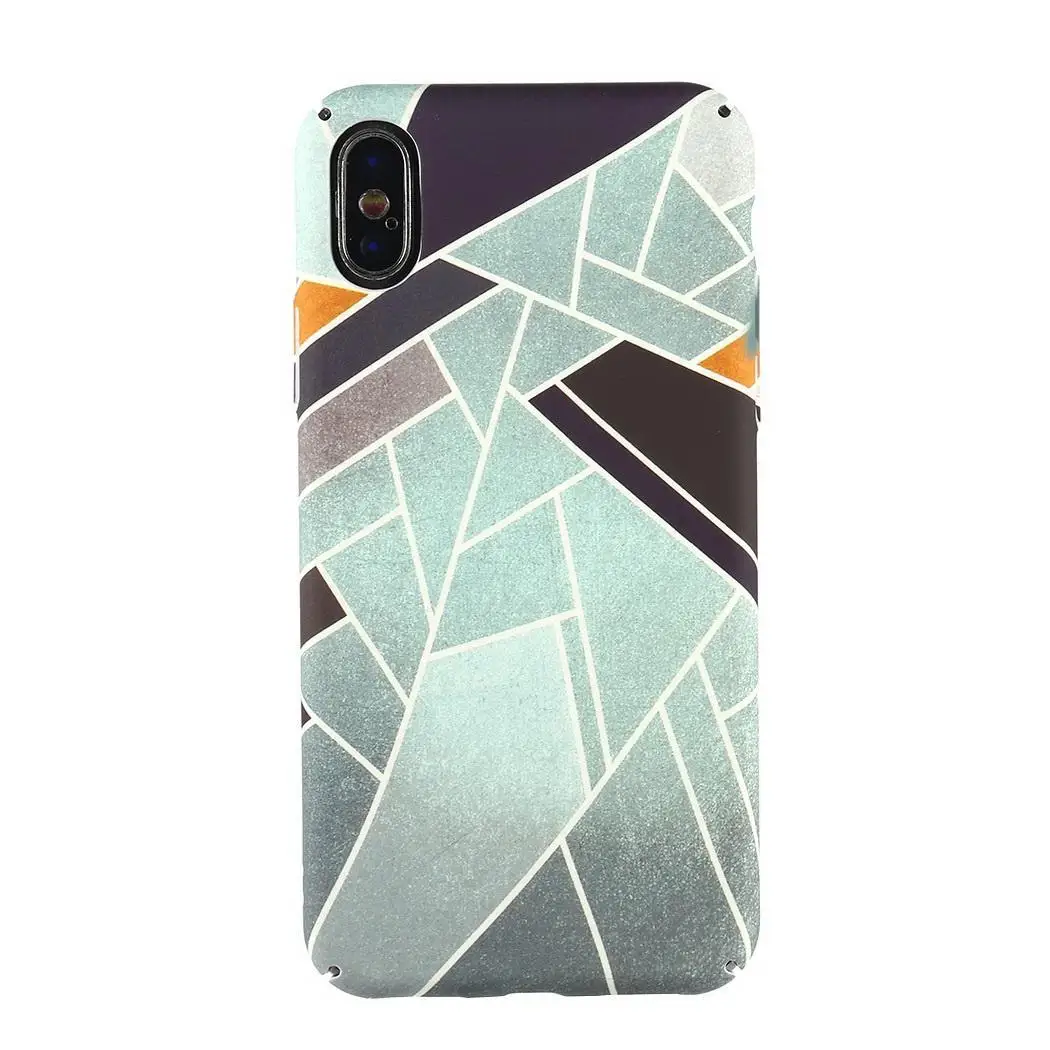 Multicolor Geometric Pattern PC Phone Back Cover Mobile Case For iPhone X XS 8 7 6 6S S Plus 8Plus 7Plus |