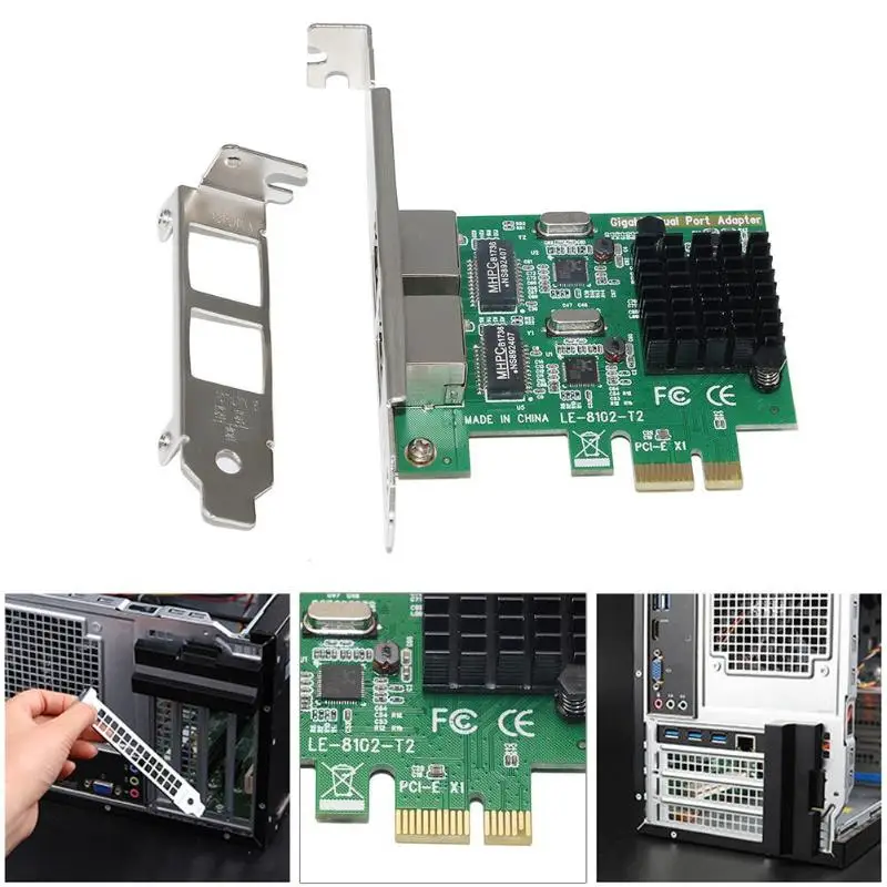 2 Порты и разъёмы 1000 Мбит/с Gigabit Ethernet 10/100/1000 м RJ 45 PCI Express E сетевая карта