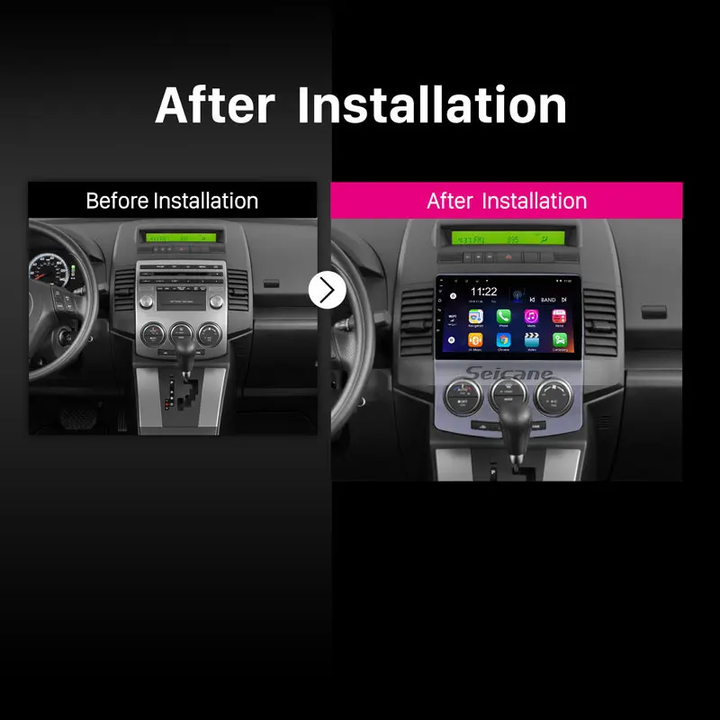 Discount Seicane Android 9.0 8-Core GPS Navigation Radio for 2005-2009 2010 Old Mazda 5 Car Multimedia Player support RDS Mirror Link 5