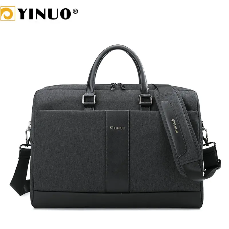 Мужской портфель YINUO для ноутбука 15 дюймов вместительная сумка