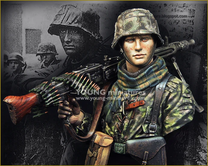 

1/10 Resin bust model kit WW2 12th SS panzer Division Norman war Figure X102