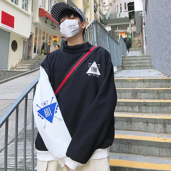 

2019 Spring Men's New Clothes Pullover Pattern Loose Coat High Quality Hoodies Cotton Casual 3 Color Sweatshirts Big Size M-5XL