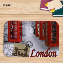 Дешевая цена, домашний декор, Лондон, Париж, живописные здания, Ретро стиль, для гостиной, дверной коврик, 40x60 см, напольные фланелевые коврики, для ванной, кухонные ковры