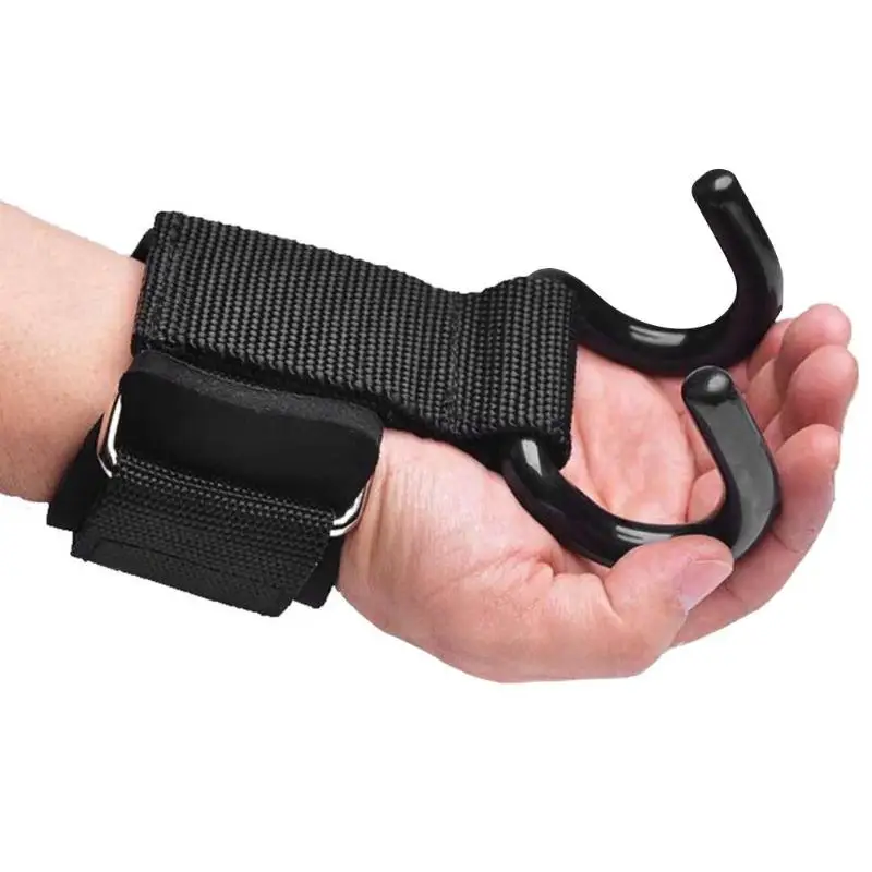 2pcs Adjustable Strong Hook Grips Straps Weight Lifting Gloves Gym Fitness Black Wrist Support Lift Straps Body Building 2pcs Adjustable Strong Hook Grips Straps Weight Lifting Gloves Gym Fitness Black Wrist Support Lift Straps Body Building
