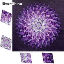 EverShine 5D Diamond Painting Flowers Special Shaped Diamond Embroidery Full Display Mandala Picture Of Rhinestones Wall Decor