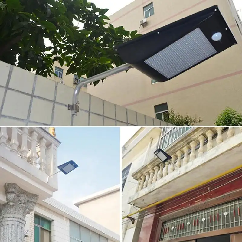 

81LED Solar Wall Light Human body induction Motion Sensor Lamps Outdoor Garden IP65 1000LM Integrated 12W Street Solar Light