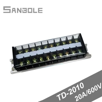 

TD-2010 Connection Terminal blocks Dual Row 20A 600V 10P Connect Plug-in Unit Connector Screw Barrier Strip