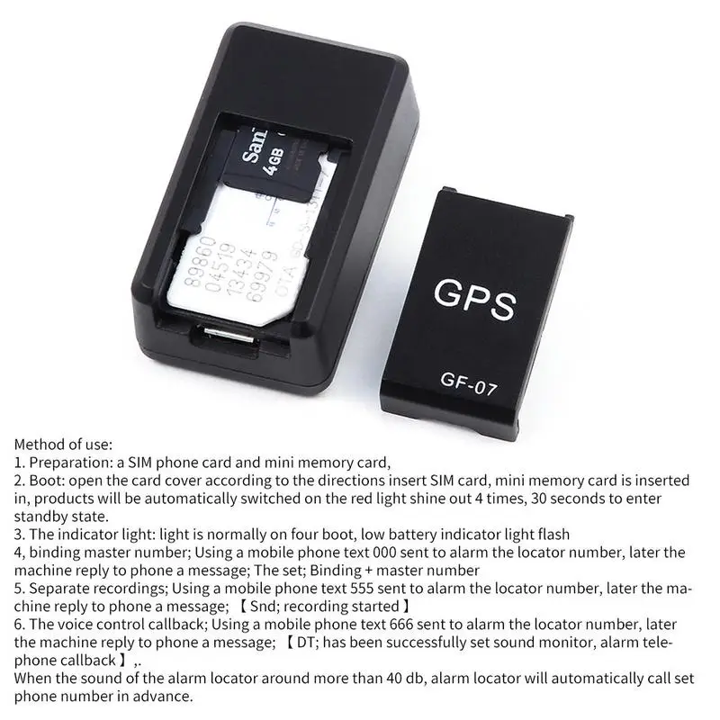 Мини GF07 мини gps трекер Автомобильный GSM GPRS gps локатор платформа SMS слежение сигнализация Звуковой Монитор Запись голоса трек карта расположение