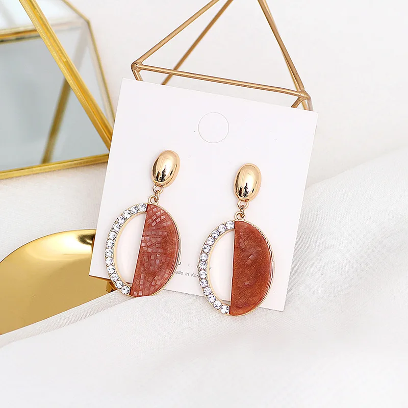 Design Exceed Lightning Rhinestone Earrings Personality Concise Joker Eardrop Night Shop Atmosphere Tide Earring Product | Украшения и
