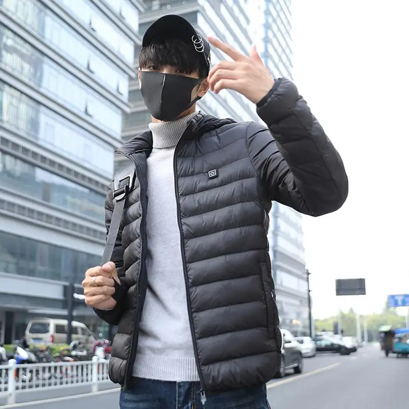 Зимнее теплое пальто с электрическим подогревом хлопковый костюм USB зарядкой