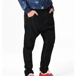 Shierxi 2019 новые черные мешковатые джинсы мужские хип-хоп Уличная скейтбордистка мужские джинсовые штаны свободного кроя плюс размер джинсы в