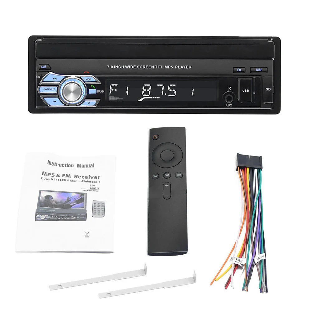 

Universal 1 Din Car Multimedia Player Auto Car Audio Stereo FM Radio Gps Navigation Bluetooth 7 Inch HD Retractable Autoradio