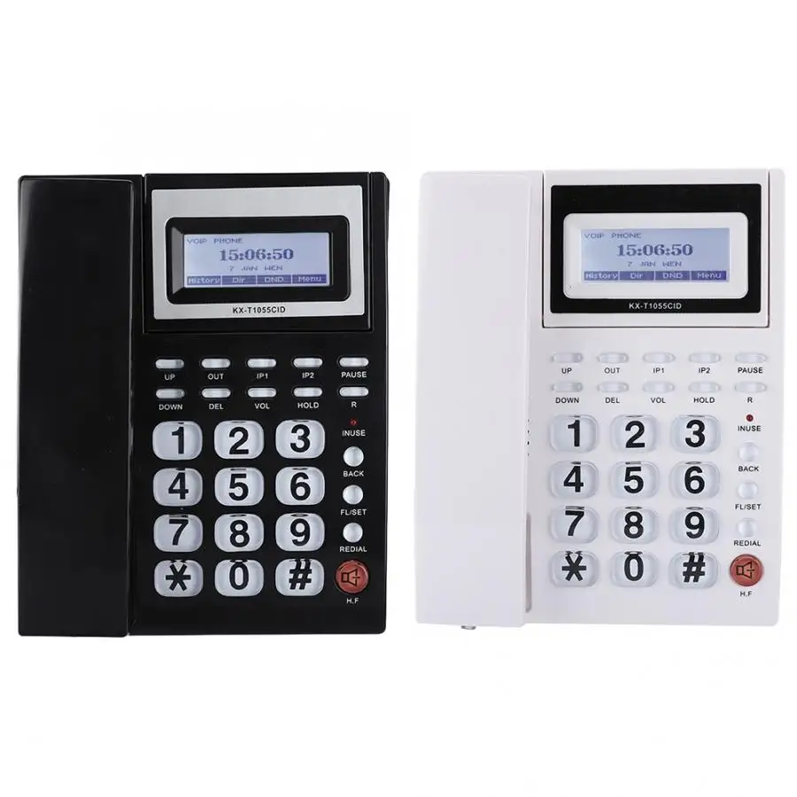 

KX-T105 Incoming Call Display Corded Phone with Speakerphone Answering Machine with LCD Display