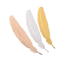 Креативная металлическая Посеребренная Закладка в форме пера в китайском стиле медная Закладка винтажный орнамент 5 шт