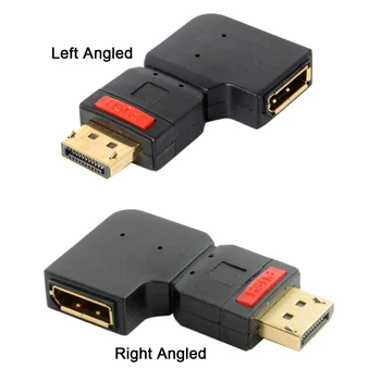 

10pcs/lot Cablecc Right Angled 90 Degree DisplayPort Male to Female Extension Adapter Standard DP 4K