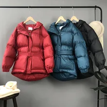 Mooirue 2018 осень зима Harajuku повседневное уличная пальто куртка корейский утолщение О образным вырезом печати Свободные хлопковая верхняя одежда