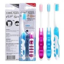 XY Fancy 2 шт Портативная Складная зубная щетка с супер мягкой щетиной путешествия зубная щетка