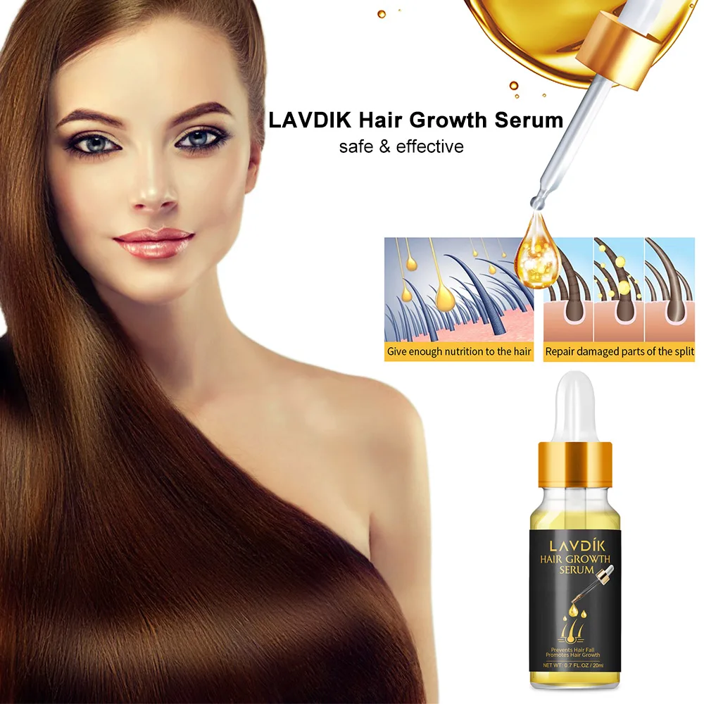 

LAVDIK Hair Growth Serum Hair Loss Treatment Prevention Liquid for Hair Regrowth Thicker Longer Stronger Hair Enhancer