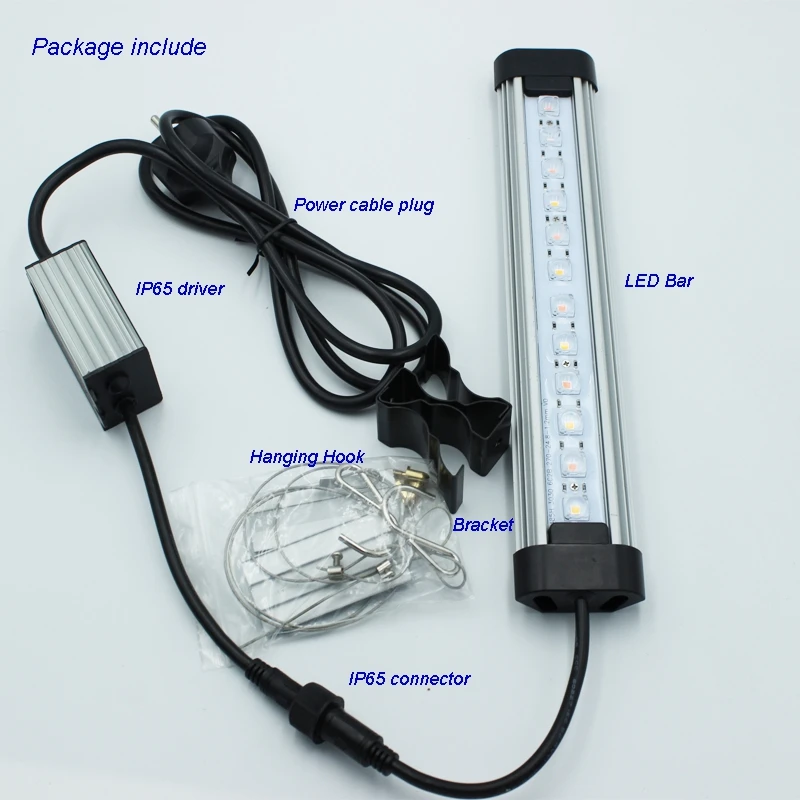 

fast shipping red white color high par value led grow light full spectrum waterproof customized length for greenhouse system