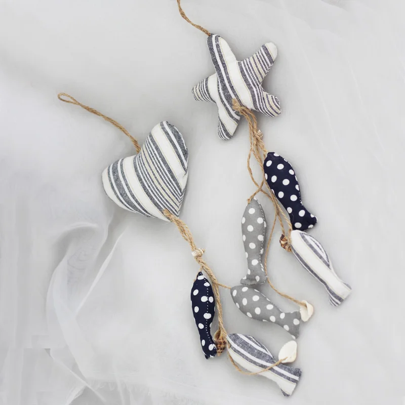 

Ins girls'room Nautical star and fish Hanging Decorations Accessories starfish handmade home nordic decoration ornamentation