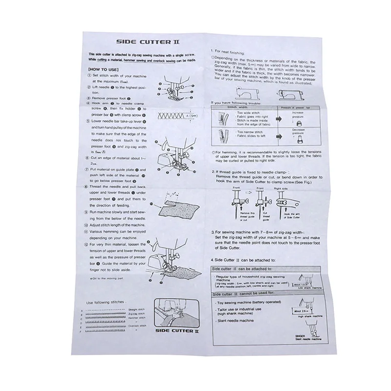 Боковой резак лапка оверлок лапки бытовые швейные машины с низким хвостовиком крепления для певицы Janome Brother
