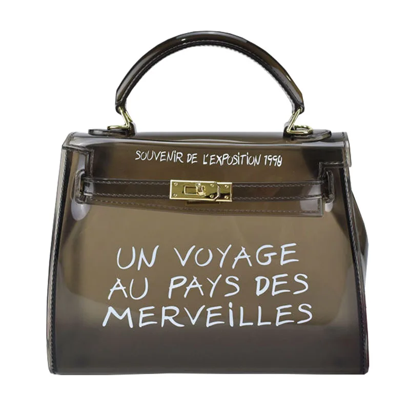 New 2019 Women Fashion Transparent PVC Clear Alphabet Jelly Shoulder Bag Letters Candy Color Water Proof Messenger Tote Handbag New 2019 Women Fashion Transparent PVC Clear Alphabet Jelly Shoulder Bag Letters Candy Color Water Proof Messenger Tote Handbag