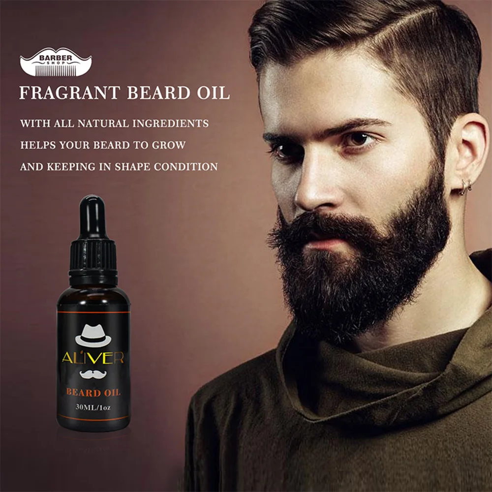 ALIVER 30 мл/30 г для мужчин борода масло укрепление Сгущает рост бороды аргановое воск блеск крем для бритья увлажнение продукты