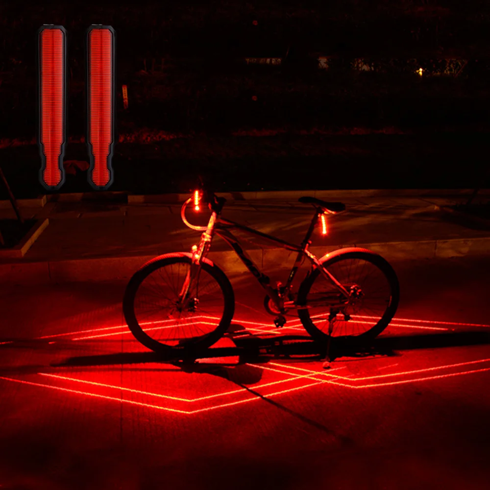 

Laser Bicycle Light Bicycle BikeTaillight USB Rechargeable Laser Lamp LED Front Rear Bike Light Waterproof Cycling Lamp