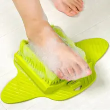 De plástico de ducha de baño pie cepillo limpiador de baño de masaje de pies zapatillas cepillo exfoliante spa exfoliante ducha eliminar la piel muerta