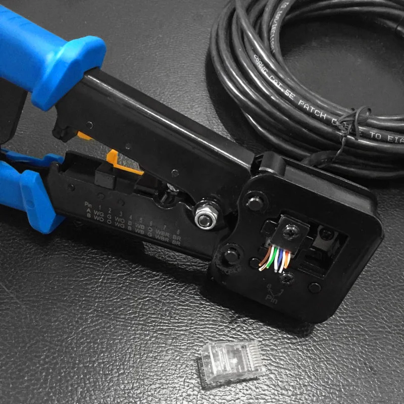 Сетевые инструменты EZ RJ45 обжимной инструмент для кабелей для зачистки RJ12 cat5 cat6 Зажимные клещи Щипцы Зажим клипер Многофункциональный комплект