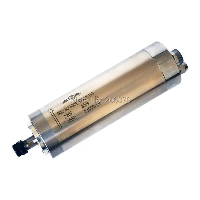 0.8KW Dia65mm ER11 AC220V охлаждающий шпиндель с водяным охлаждением комплект двигателя 800W