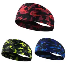 Унисекс эластичная повязка на голову стрейч широкий Йога Спортивные повязка для волос геометрический упражнения цветочные аксессуары