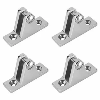 

4x 2.4* 0.7* 1.4inches Metal Top Boat Ship Deck Hinge Mount Fitting Hardware Mirror Polished Surface