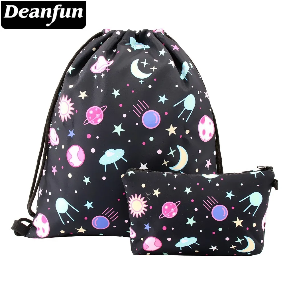 

Deanfun Galaxy Space Drawstring Backpack Gym Bag Travel Waterproof Backpacks School Bags for Teenage Girls Dropshipping
