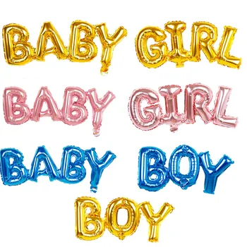 

1pc Baby Shower boy girl Foil Letter Ballons Birthday Wedding Party Decoration Kids Toys Baby Shower Air Balloon
