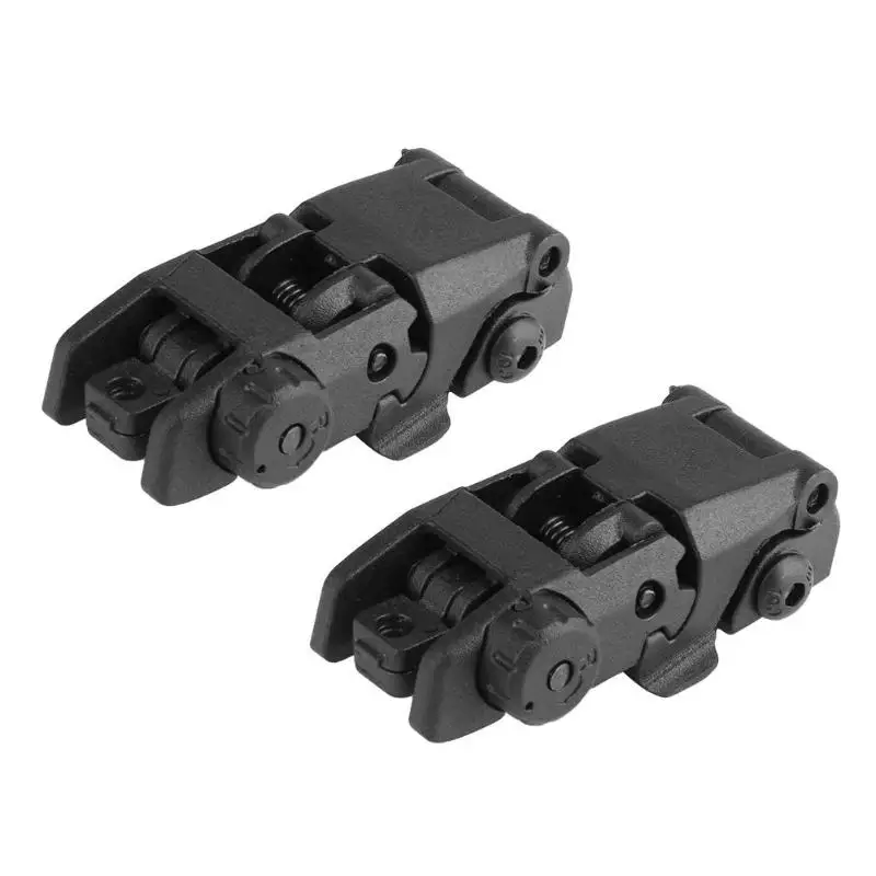 

Hot Folding Front with Rear Set Flip-up Backup Sights for 20mm Rail Hunting Airsoft Tactical Rapid Transition Backup Sight Set