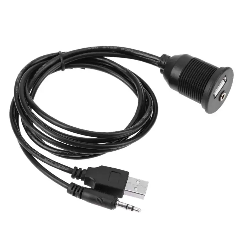 Удлинительный кабель удлинитель 1 комплект 2 0 3 5 мм M/F AUX USB м черный для приборной