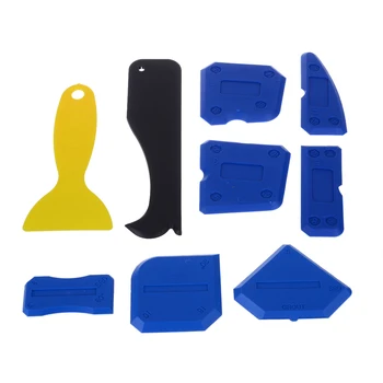 

9Pcs Caulking Tool Kit Silicone Scraper Caulking Grouting Sealant Finishing Cleaning Tool Kit Set Floor Tile edges Cleaner Hand