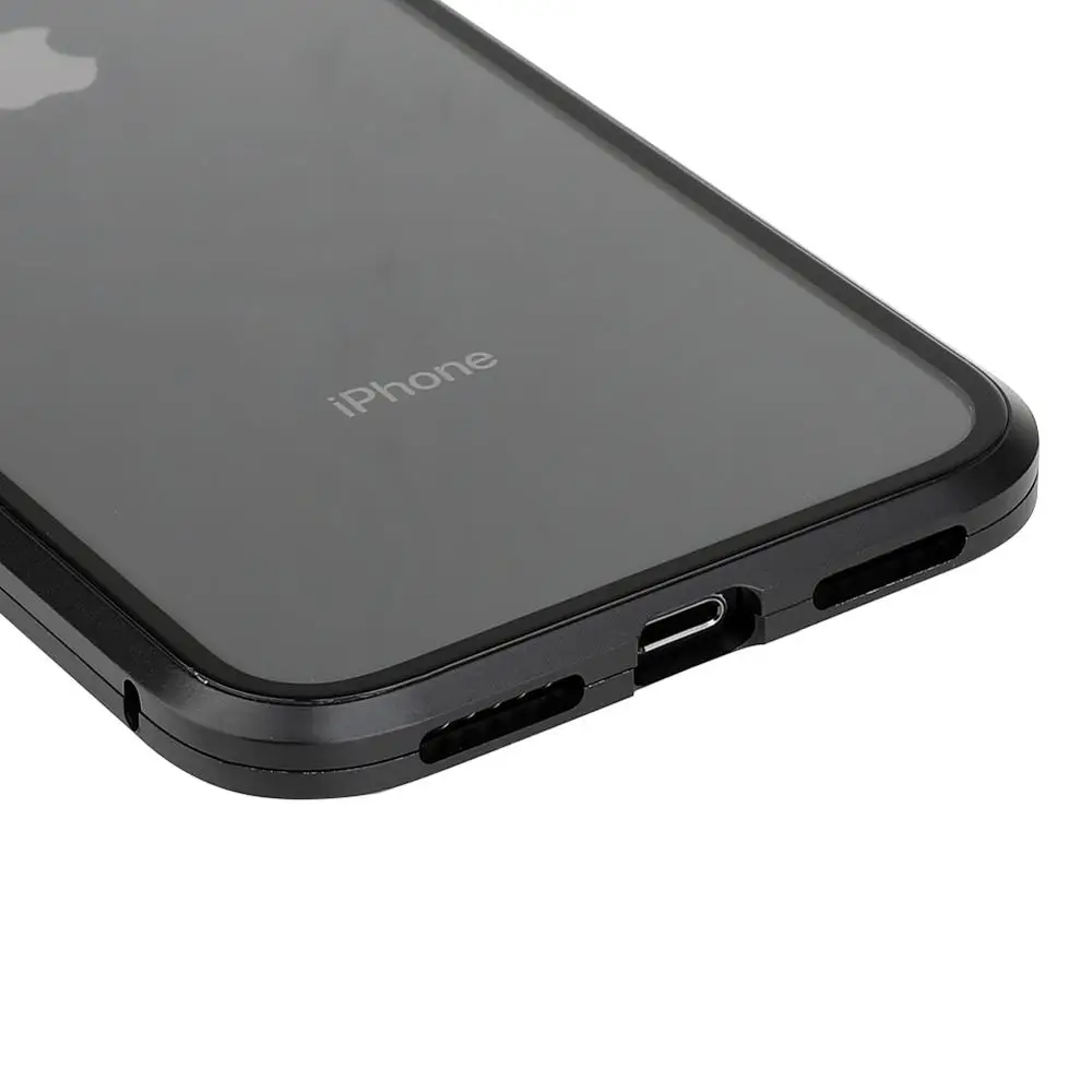 Роскошный Магнитный чехол для iPhone 11 pro max металлический стеклянный iphone x/xs/6/6s/7/8 plus