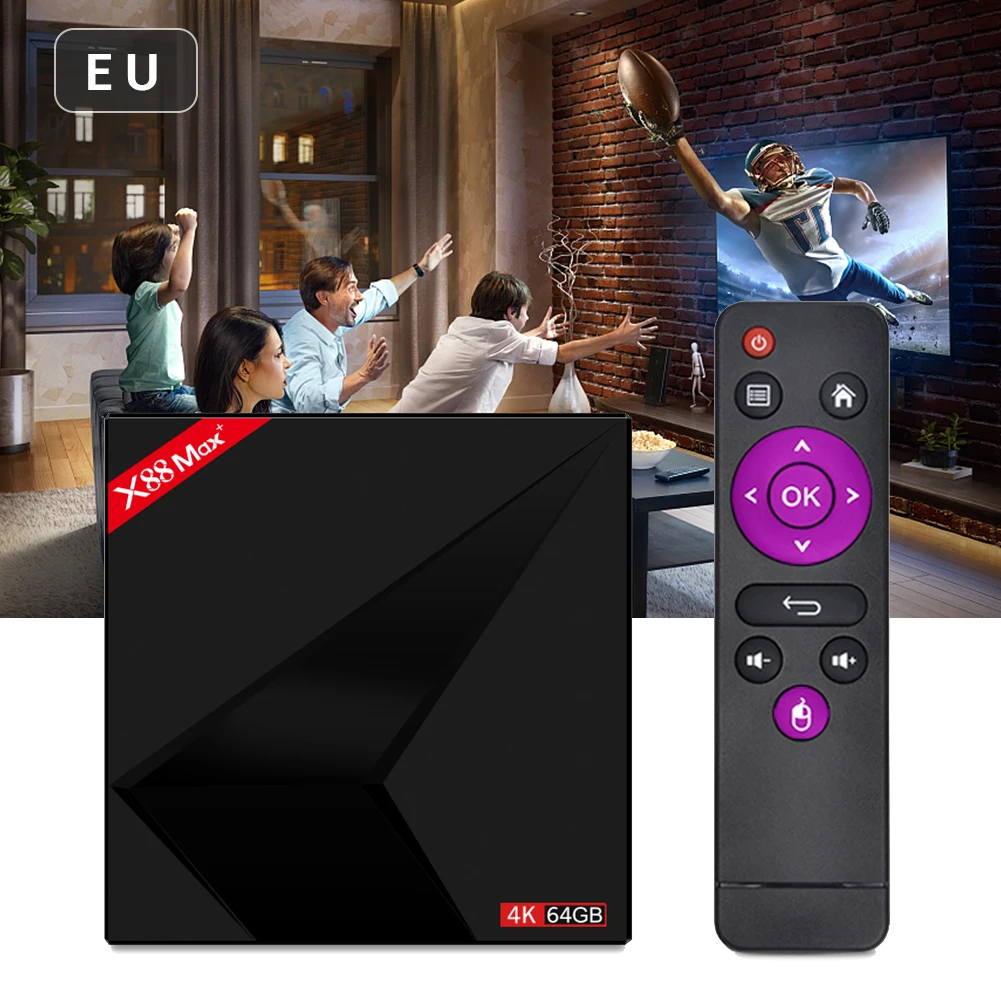 

Smart Android TV Box Player X88 MAX 4G 64GB Dual WiFi Android 8.1 Smart Wifi Network Player Set Top Box