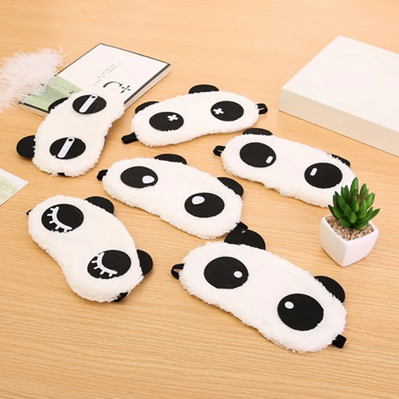Cotton Sleep Mask Cute Face Eyeshade Shading Sleep Goggles Eye Mask Eye Mask White Panda Eye