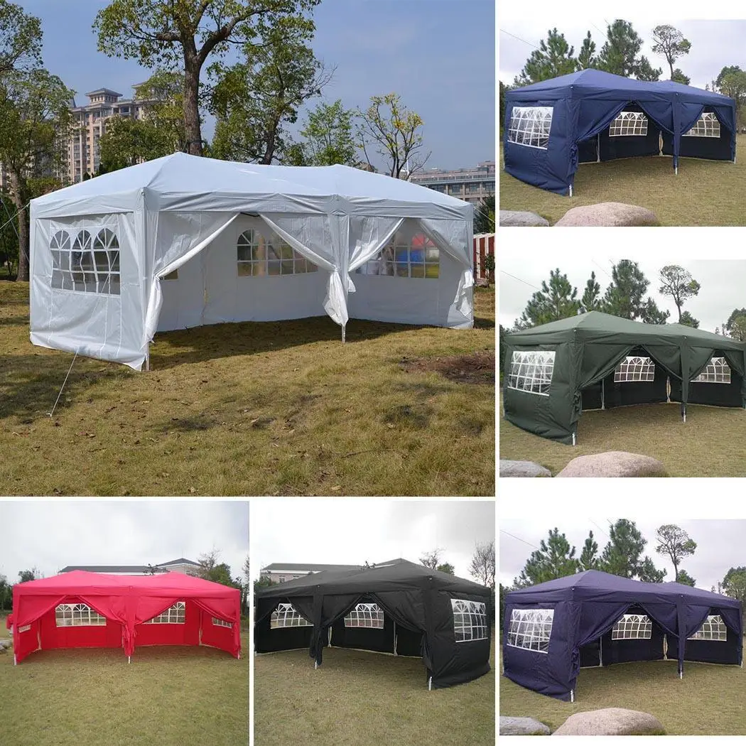 

ANCHEER Folding Party Tent with Side Panel Tent for Garden Wedding Aluminum Tube Support
