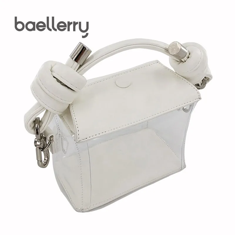

New Elegant Shoulder Bag Women Satchel Handbag Clear Jelly Transparent Pvc Bag Small Tote Bags Luxury Crossbody Bag Bolso Mujer