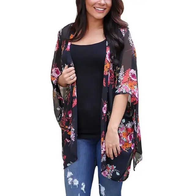 Special Price Cover-Up Bikini Shawls up Women Kimono cover Summer Chiffon Printed bikini Sleeve Floral Oversized beach shirt Flare Special Price Cover-Up Bikini Shawls up Women Kimono cover Summer Chiffon Printed bikini Sleeve Floral Oversized beach shirt Flare