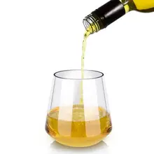 4 шт из небьющегося пластика вина Стекло многоразовые прозрачный стакан чашка для фруктового сока небьющиеся красный винный коктейль для водки, пива чашки