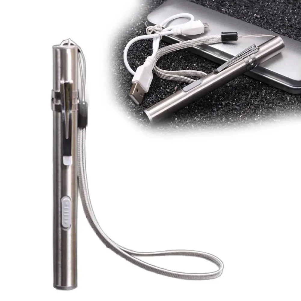 

Pocket Tactical Flashlight Mini Pocket Pen Size Torch LED Pen T6 USB Rechargeable