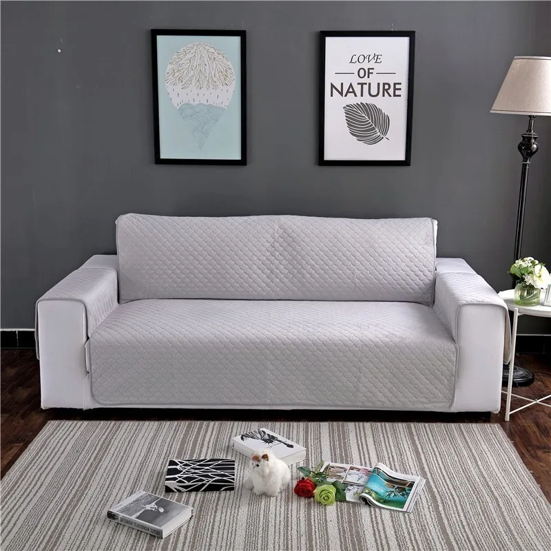 New Design Plush Sofa Cover Non Slip Polyester Soft Comfortable